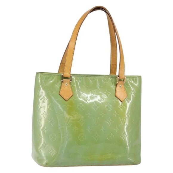 LOUIS VUITTON Monogram Vernis Houston Hand Bag Baby Blue M91005 LV Auth gh1056 - Picture 1 of 16